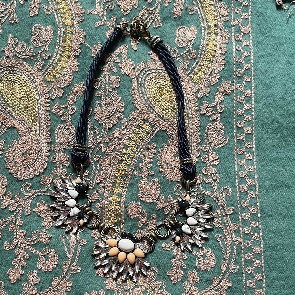 Chloe + Isabel White and Gold Statement Necklace
